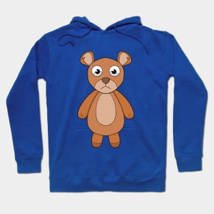 Teddy bear with scared look Hoodie